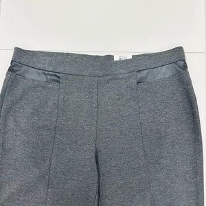 NWT JM COLLECTION Women's Plus Size Faux Leather Trim Ponte Knit Pants 18W‎